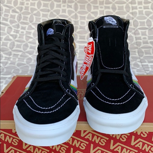 VANS SK8-Hi REISSUE REFRACT TRUE WHITE/MULTI MEN’s - Picture 8 of 16